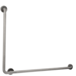 Bobrick B-5854.99 90 Degree Grab Bar, 1-1/4" Diameter, Peened Finish, 40" to the Left